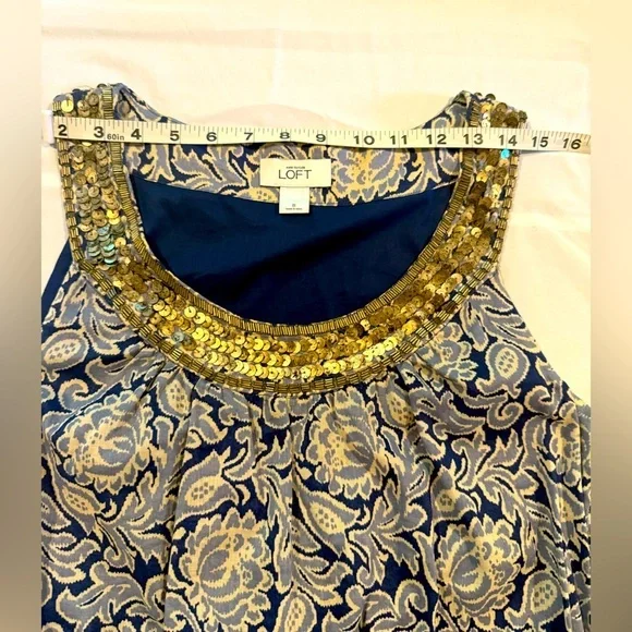 Ann Taylor LOFT Embellished Sleeveless Dress - Size 8 - Picture 5 of 13